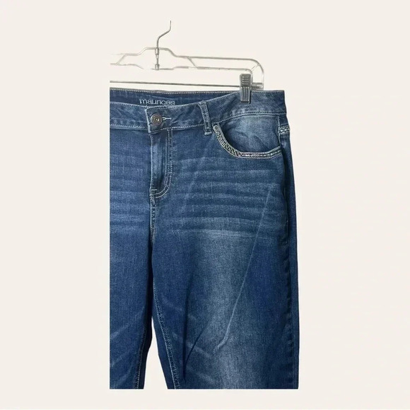 0497W. MAURICES MEDIUM‎ WASH DENIM JEANS SIZE 15/16 NON DISTRESSED - Picture 2 of 10